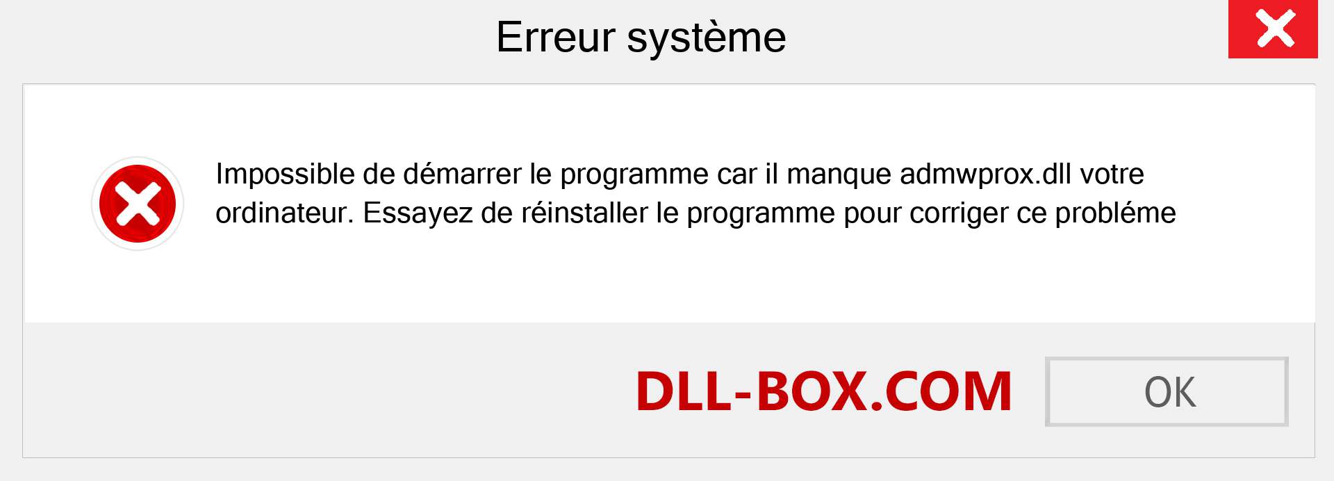 Le fichier admwprox.dll est manquant ?. Télécharger pour Windows 7, 8, 10 - Correction de l'erreur manquante admwprox dll sur Windows, photos, images